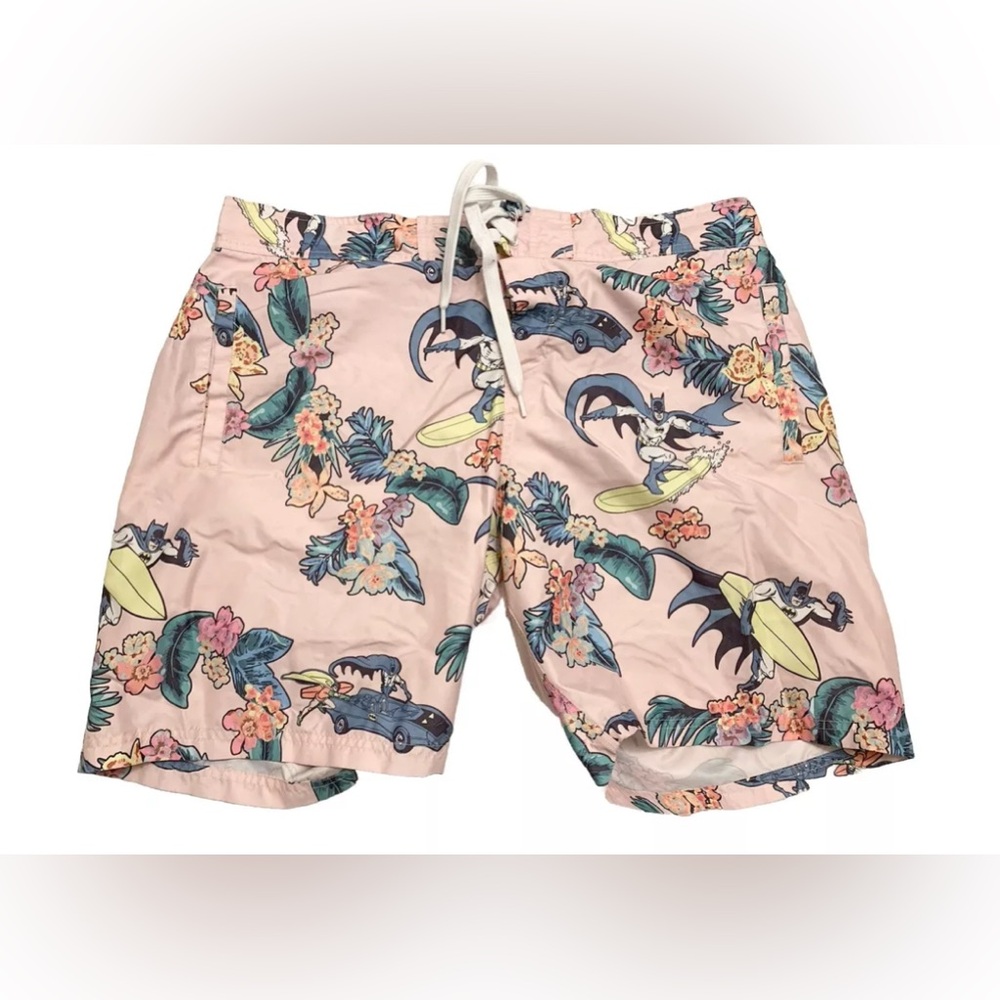 Hawaiian Print Batman Swimming Trunks